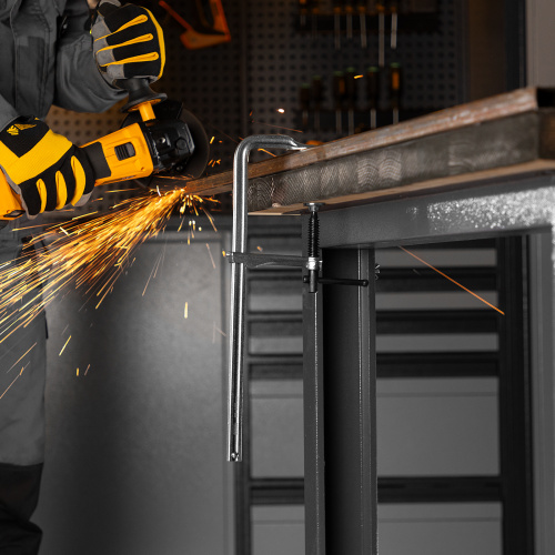 Струбцина F-образная, 80x300мм, кованая Denzel по ценам производителя в Воронеже с доставкой по всей России