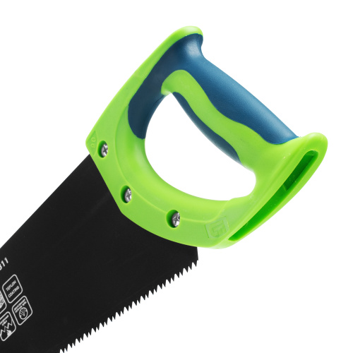 Ножовка по дереву "Зубец", 450 мм, 7-8 TPI, каленый зуб 2D, защитное покрытие, двухкомпонентная рукоятка Сибртех по ценам производителя в Воронеже с доставкой по всей России