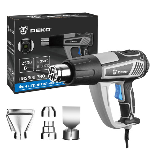 Фен строительный DEKO HG2500 PRO, 2500 Вт, с LCD дисплеем по ценам производителя в Воронеже с доставкой по всей России