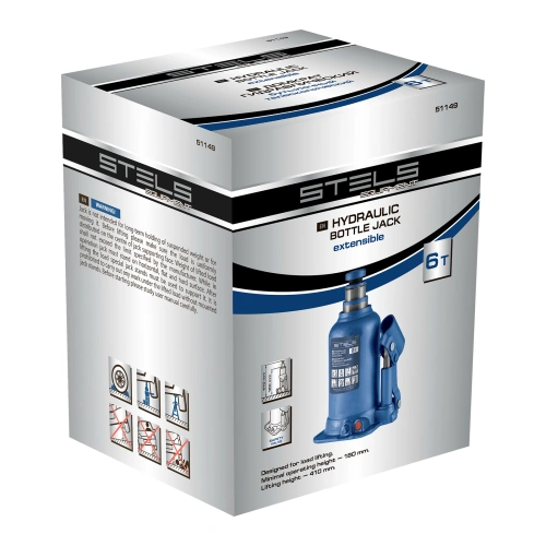 Домкрат гидравлический бутылочный телескопический, 6 т, подъем 180-410 мм Stels по ценам производителя в Воронеже с доставкой по всей России