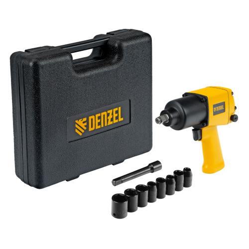 Ударный пневмогайковерт IW860+набор головок, 1/2", 7000 об/мин, 868 Нм Denzel по ценам производителя в Воронеже с доставкой по всей России