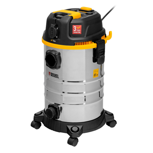 Пылесос строительный RVC30, 1400 Вт, бак 30 л, шланг 3 м, розетка с автосинхр. Denzel по ценам производителя в Воронеже с доставкой по всей России