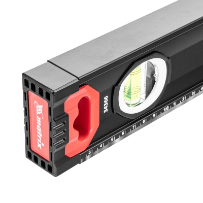 Уровень алюминиевый, усиленный, фрезерованный, 3 глазка, двухкомпонентные рукоятки, 2000 мм Matrix по ценам производителя в Воронеже с доставкой по всей России