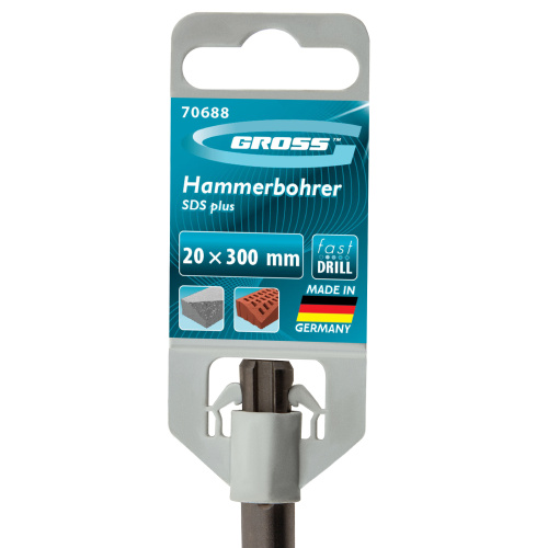 Бур по бетону Pro, 20 х 300 мм, SDS Plus Gross по ценам производителя в Воронеже с доставкой по всей России