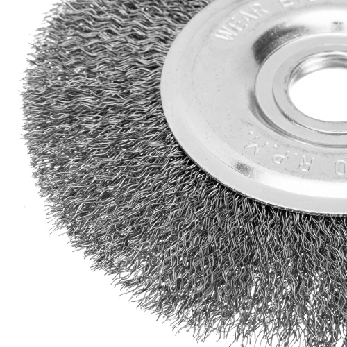 Щетка для УШМ, 150 мм, посадка 22.2 мм, плоская, витая проволока Сибртех по ценам производителя в Воронеже с доставкой по всей России