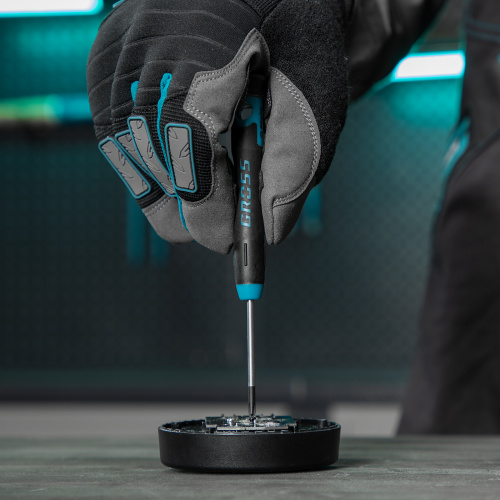 Набор отверток для точной механики, CrMo, двухкомпонентные рукоятки, 6 шт, пластиковый бокс Gross по ценам производителя в Воронеже с доставкой по всей России