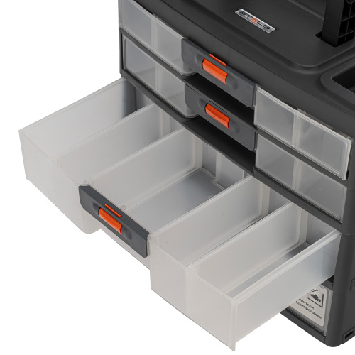 Органайзер для хранения с выдвижными лотками 310х150х260мм, 4 секции, пластик Stels по ценам производителя в Воронеже с доставкой по всей России
