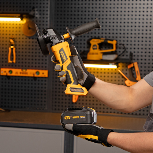 Машина углошлифовальная аккумуляторная бесщет. BLG-IB-18-125-0, Li-ion, 18 В Denzel по ценам производителя в Воронеже с доставкой по всей России