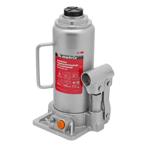 Домкрат гидравлический бутылочный, 10 т, h подъема 230-460 мм Matrix по ценам производителя в Воронеже с доставкой по всей России