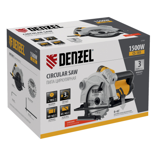 Пила циркулярная CS-185, 1500 Вт, 185 мм Denzel по ценам производителя в Воронеже с доставкой по всей России