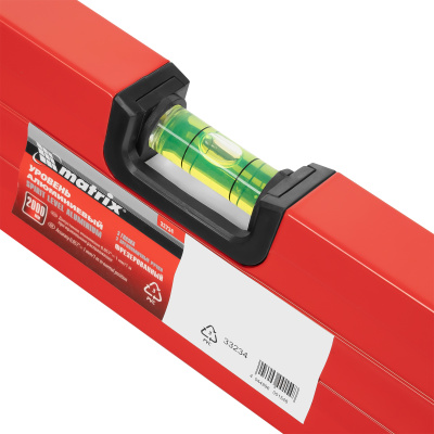 Уровень алюминиевый, 2000 мм, фрезерованный, 3 глазка, две эргономичные ручки Matrix по ценам производителя в Воронеже с доставкой по всей России