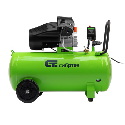 Компрессор воздушный КК-2200/100, 2,2 кВт, 350 л/мин, 100 л, прямой привод, масляный Сибртех по ценам производителя в Воронеже с доставкой по всей России
