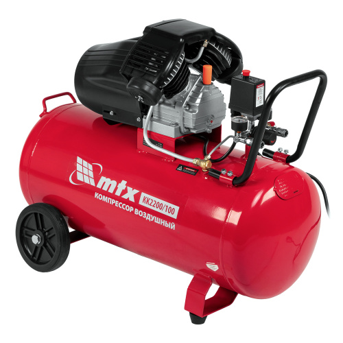 Компрессор воздушный КК-2200/100, 2,2 кВт, 350 л/мин, 100 л, прямой привод, масляный MTX по ценам производителя в Воронеже с доставкой по всей России