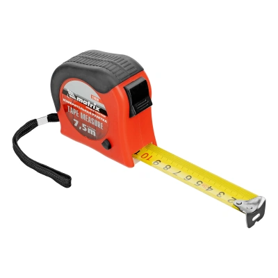 Рулетка Double fixation,7,5 м х 25 мм,обрезиненный корпус,двойная плавная фиксация Matrix по ценам производителя в Воронеже с доставкой по всей России