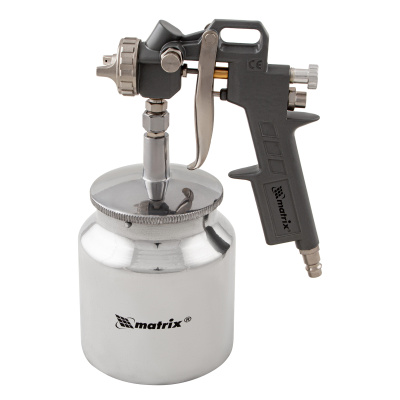 Краскораспылитель пневматический с нижним бачком V 0.75 л, сопло D 1.2, 1.5 и 1.8 мм Matrix по ценам производителя в Воронеже с доставкой по всей России