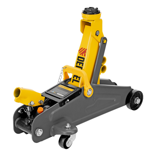 Домкрат гидравлический подкатной с фиксатором, 2 т, 130-330 мм, в кейсе Denzel по ценам производителя в Воронеже с доставкой по всей России