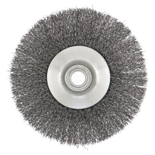 Щетка для УШМ, 125 мм, М14, "тарелка", витая проволока Сибртех по ценам производителя в Воронеже с доставкой по всей России