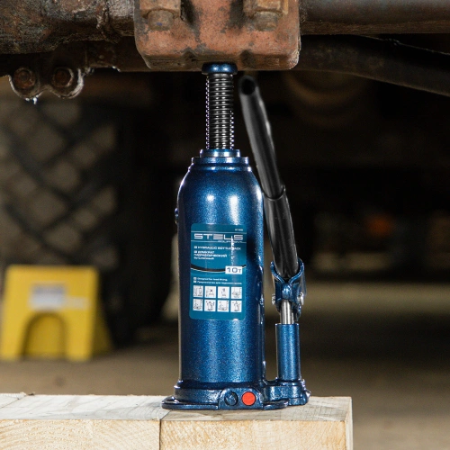 Домкрат гидравлический бутылочный, 10 т, h подъема 222-447 мм Stels по ценам производителя в Воронеже с доставкой по всей России