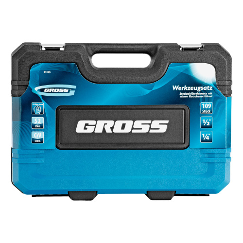 Набор инструментов, 1/4", 1/2", CrV, 120 зубьев, 109 предметов Gross по ценам производителя в Воронеже с доставкой по всей России