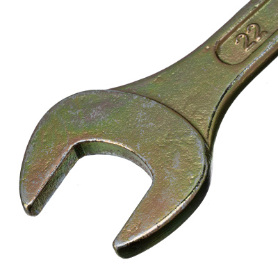 Ключ рожковый, 19 х 22 мм, желтый цинк Сибртех по ценам производителя в Воронеже с доставкой по всей России