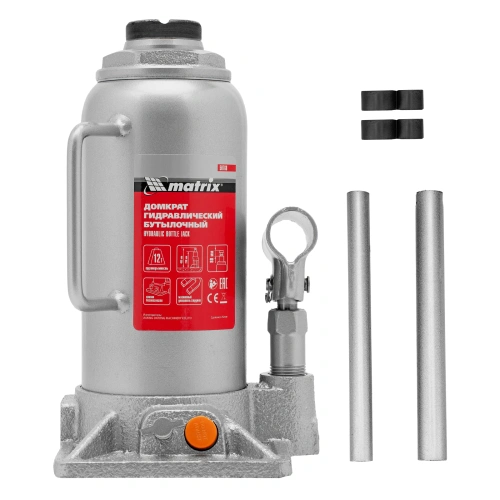 Домкрат гидравлический бутылочный, 12 т, h подъема 230-465 мм Matrix по ценам производителя в Воронеже с доставкой по всей России