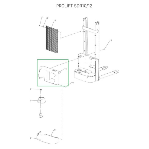 Кожух моторного отсека верхний для штабелеров SDR1-1,2 т, SDR1635 по ценам производителя в Воронеже с доставкой по всей России