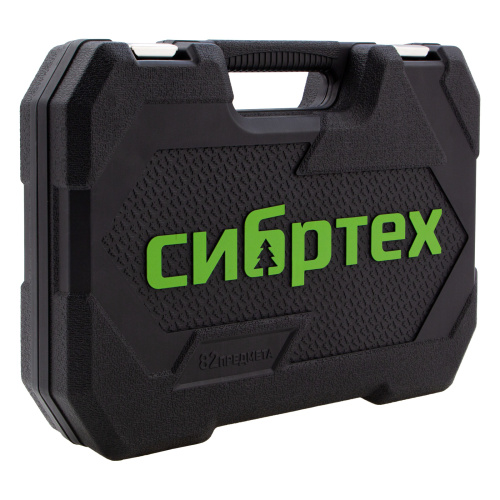 Набор инструментов 82 предмета, CrV, 1/2", 1/4" Сибртех по ценам производителя в Воронеже с доставкой по всей России