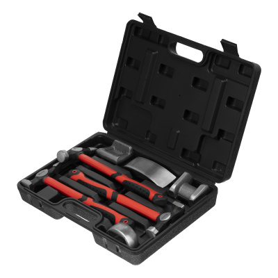 Набор рихтовочный, 3 молотка с фибергласовыми ручками, 4 наковальни, пластиковый бокс Matrix по ценам производителя в Воронеже с доставкой по всей России