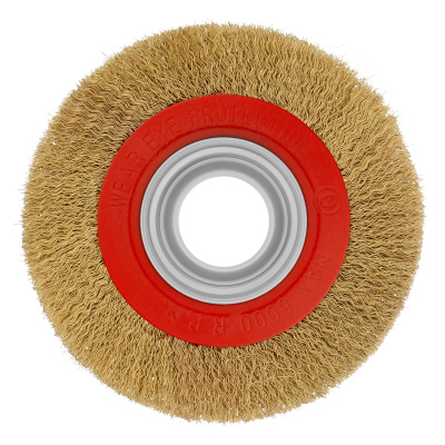 Щетка для точила, 150 мм, посадка 32 мм, плоская, латунированная витая проволока Matrix по ценам производителя в Воронеже с доставкой по всей России