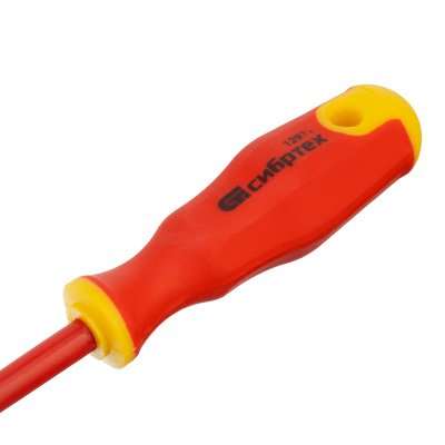 Отвертка диэлектрическая SL3 х 75 мм, CrV, до 1000 В, двухкомпонентная рукоятка Сибртех по ценам производителя в Воронеже с доставкой по всей России