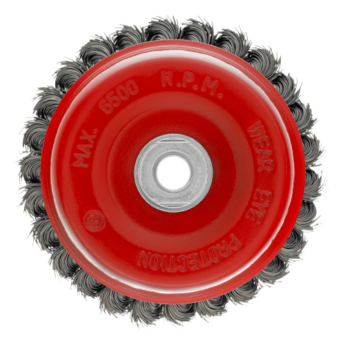 Щетка для УШМ, 125 мм, М14, "чашка", крученая проволока 0.5 мм Matrix по ценам производителя в Воронеже с доставкой по всей России