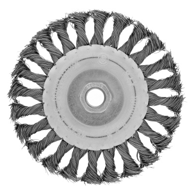 Щетка для УШМ 125 мм, М14, плоская, крученая проволока 0.35 мм Matrix по ценам производителя в Воронеже с доставкой по всей России