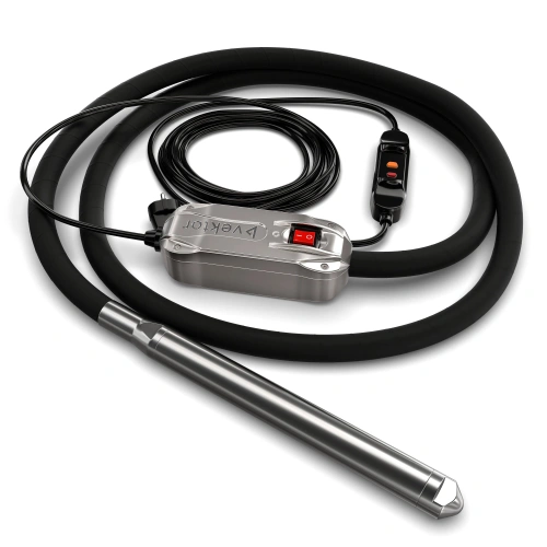 Высокочастотный глубинный вибратор со встроенным преобразователем 5 м Vektor EL 50 по ценам производителя в Воронеже с доставкой по всей России