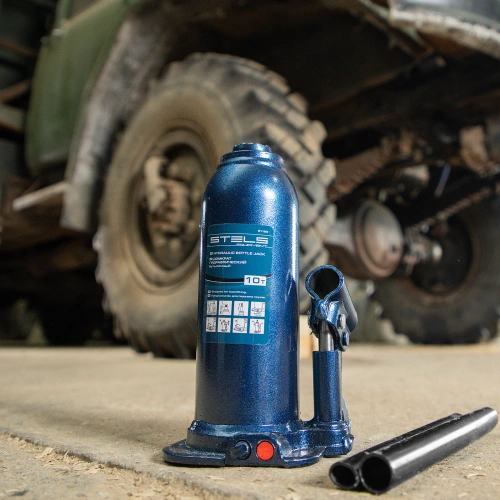 Домкрат гидравлический бутылочный, 10 т, h подъема 222-447 мм Stels по ценам производителя в Воронеже с доставкой по всей России