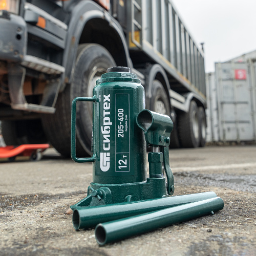 Домкрат гидравлический бутылочный, 12 т, 205-400 мм Сибртех по ценам производителя в Воронеже с доставкой по всей России