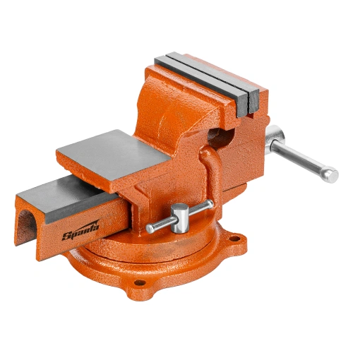 Тиски слесарные, 100 мм, поворотные, с наковальней Sparta по ценам производителя в Воронеже с доставкой по всей России