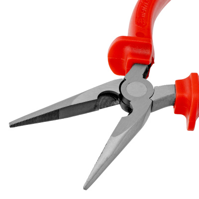 Длинногубцы прямые Econom, 180 мм, шлифованные, пластмассовые рукоятки Matrix по ценам производителя в Воронеже с доставкой по всей России