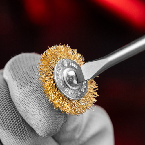 Набор щеток для дрели, 5 шт, 5 плоских 25-38-50-63-75 мм, со шпильками, металлические Matrix по ценам производителя в Воронеже с доставкой по всей России