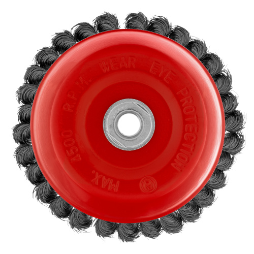 Щетка для УШМ, 150 мм, М14, "чашка", крученая проволока 0.35 мм Matrix по ценам производителя в Воронеже с доставкой по всей России