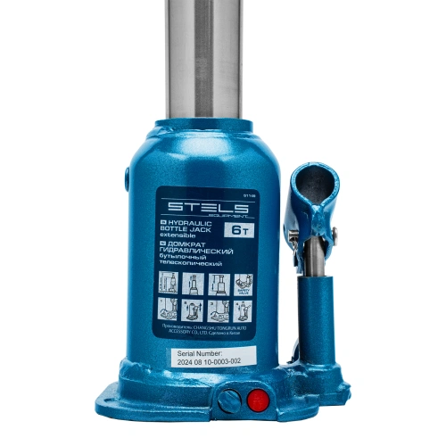 Домкрат гидравлический бутылочный телескопический, 6 т, подъем 180-410 мм Stels по ценам производителя в Воронеже с доставкой по всей России