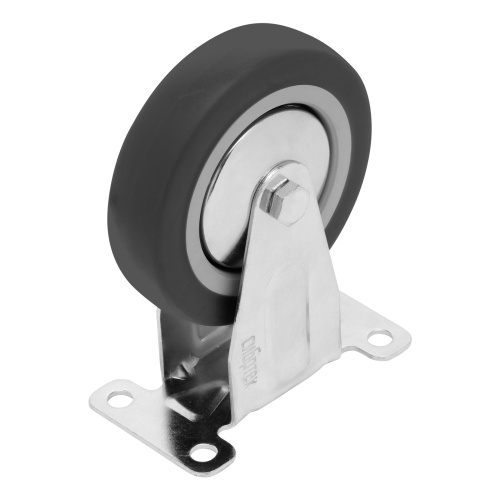 Колесо неповоротное D 100 мм, крепление  платформенное Сибртех по ценам производителя в Воронеже с доставкой по всей России