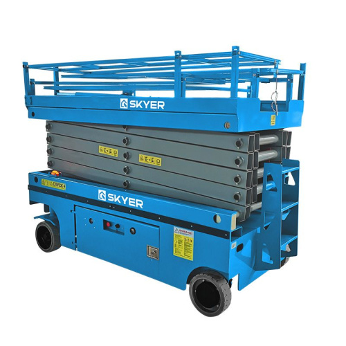 Самоходный ножничный подъемник с выдвижной платформой SKYER PL1625 по ценам производителя в Воронеже с доставкой по всей России