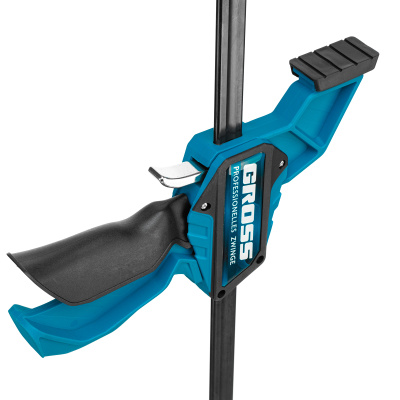 Струбцина реечная, быстрозажимная, пистолетного типа, пошаговый механизм, пластиковый корпус, 900 мм Gross по ценам производителя в Воронеже с доставкой по всей России