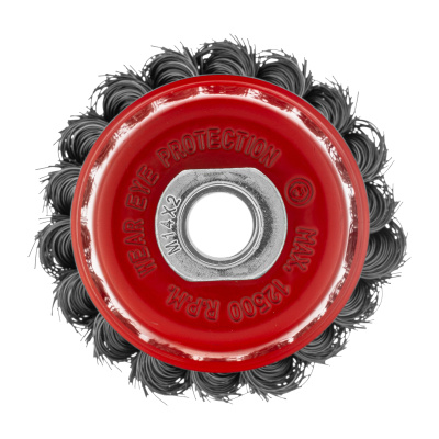 Щетка для УШМ, 75 мм, М14, "чашка", крученая проволока 0.35 мм Matrix по ценам производителя в Воронеже с доставкой по всей России