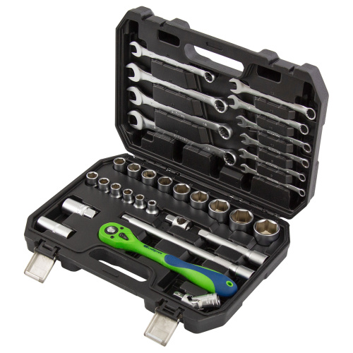 Набор инструментов 32 предмета, CrV, 1/2" Сибртех по ценам производителя в Воронеже с доставкой по всей России