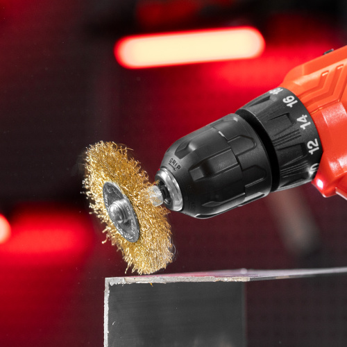 Набор щеток для дрели, 5 шт, 5 плоских 25-38-50-63-75 мм, со шпильками, металлические Matrix по ценам производителя в Воронеже с доставкой по всей России