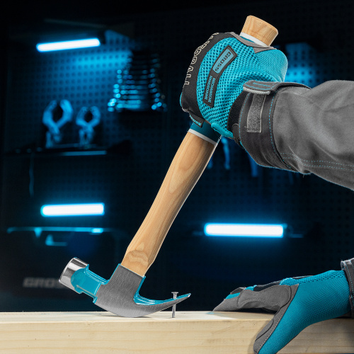 Молоток-гвоздодер, 450 г, угол 45, магнит, обрезиненная рукоятка American hickory GROSS по ценам производителя в Воронеже с доставкой по всей России