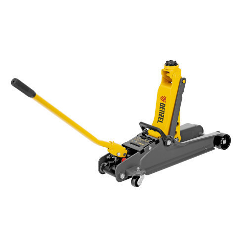 Домкрат гидравлический подкатной с фиксатором, 2,5 т,  85-385 мм, в пласт. кейсе Denzel по ценам производителя в Воронеже с доставкой по всей России