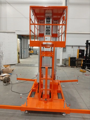 Подъемник мачтовый аккумуляторный 250 кг, 12/14 м, 24/80 В/Ач TOR GTWY12-320 DC 3-мачтовый по ценам производителя в Воронеже с доставкой по всей России