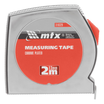 Рулетка Chrom, 2 м x 13 мм, хромированный корпус MTX по ценам производителя в Воронеже с доставкой по всей России